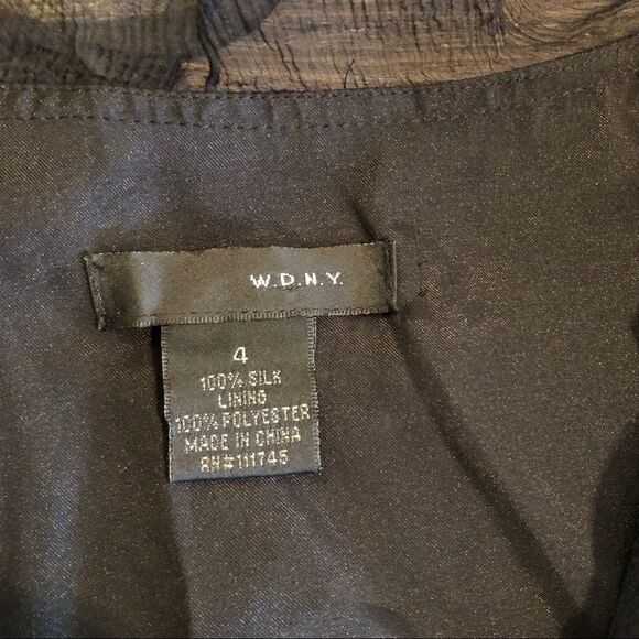 W.D.N.Y. Little Black Dress, Size 4, Silk Lining - Picture 3 of 7